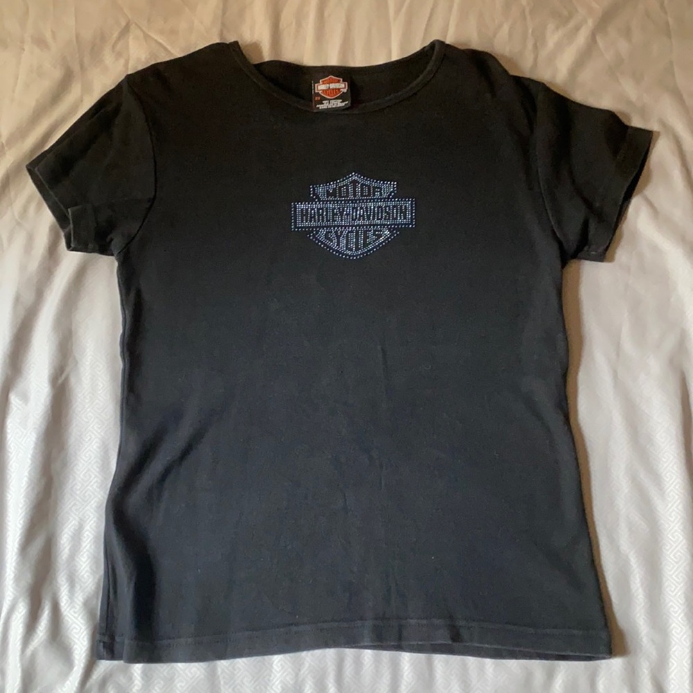 Harley Davidson Motorcycles Jeweled Shirt